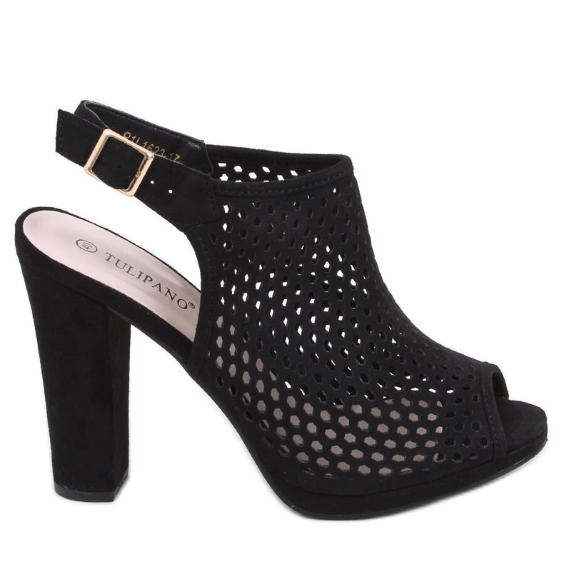 Sandale Sydney negre ajurate negru