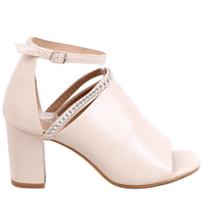 Sandale cu toc Mary Beige bej