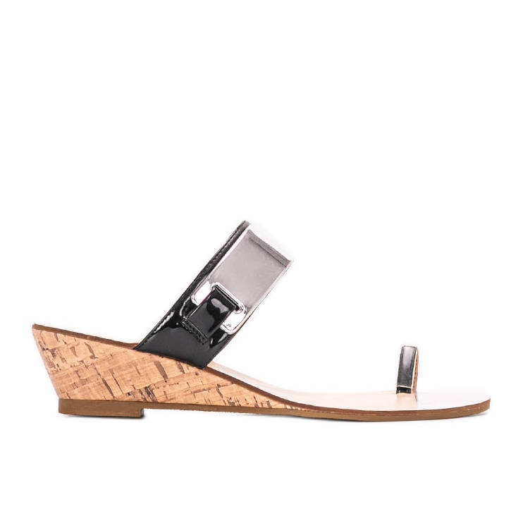 Papuci negri cu pană deschisă Trentino negru