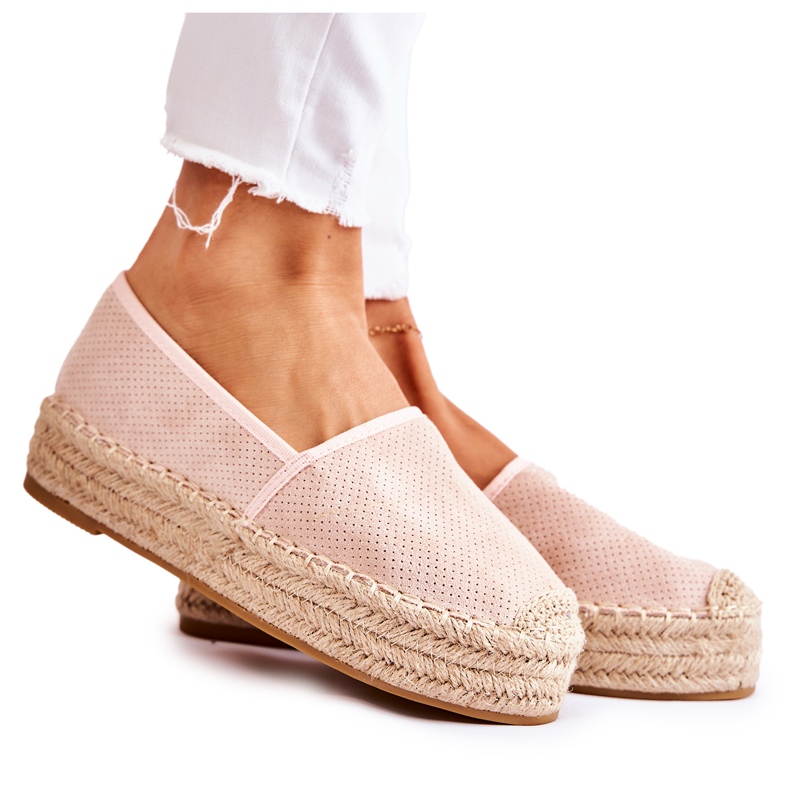 PG1 Espadrile de damă pe platforma roz Marise