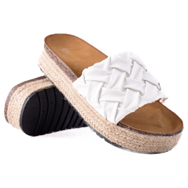 SHELOVET Flip-flops cu platformă alb