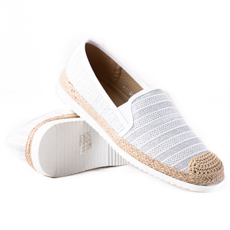 SHELOVET Espadrile cu slip-on alb SHELOVET Espadrile cu slip-on alb