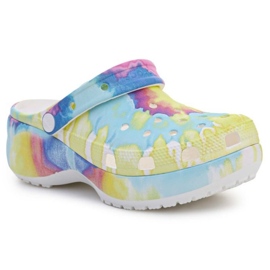 Crocs Classic Platform Tie Dye Graphic Clog Wedge W 207151-94S albastru