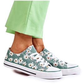 PS1 Pantofi de damă cu flori verzi Janey verde