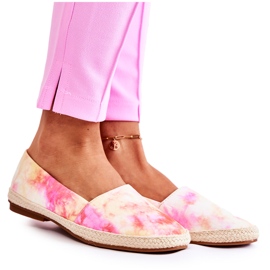 PG1 Espadrile de damă cu slip-on roz-galben Santana bej PG1 Espadrile de damă cu slip-on roz-galben Santana bej