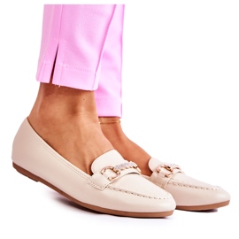 PG1 Mocasini din piele de dama bej Godley PG1 Mocasini din piele de dama bej Godley