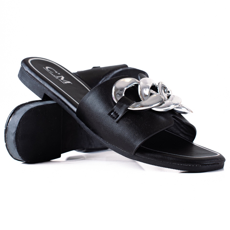 SHELOVET Papuci Cu Lant negru