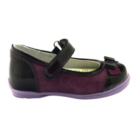 Ballerine din piele Burgundy cu un arc Renbut roșu Ballerine din piele Burgundy cu un arc Renbut roșu