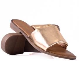 W. Potocki Papuci cu dungi late Potocki de aur W. Potocki Papuci cu dungi late Potocki de aur