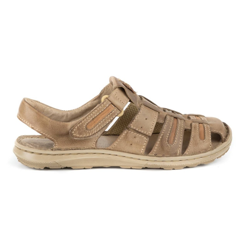 Olivier Sandale de vara din piele barbati 230MA bej