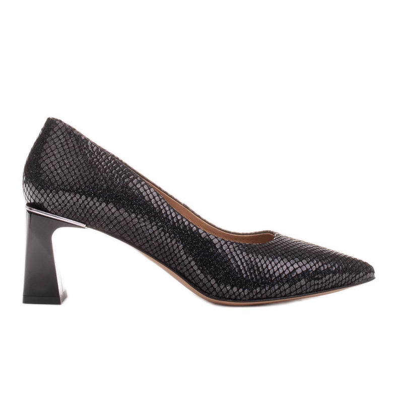 Marco Shoes Pompe din piele intoarsa naturala negru