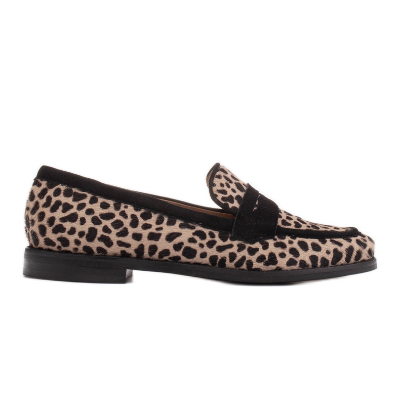 Marco Shoes Mocasini, piele naturala cu par 2231P-1283-041-1 bej negru