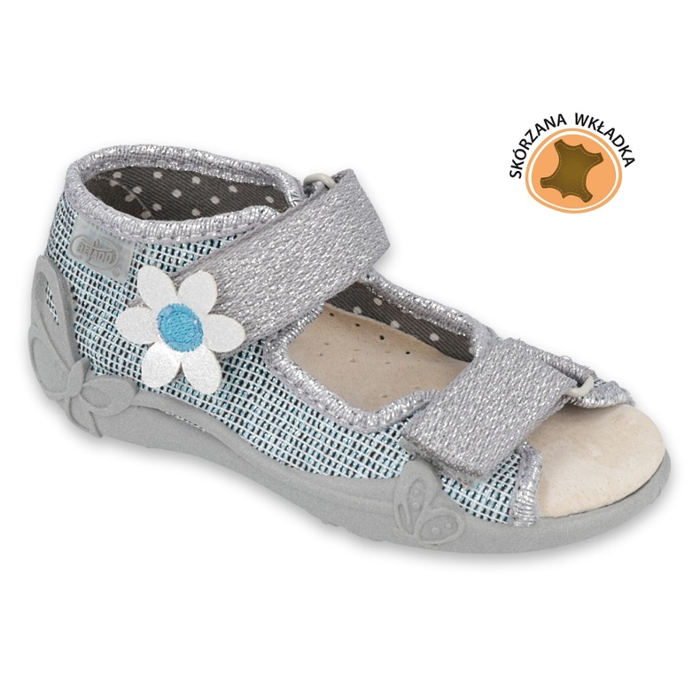 Pantofi pentru copii Befado galbeni 342P023 albastru argint gri