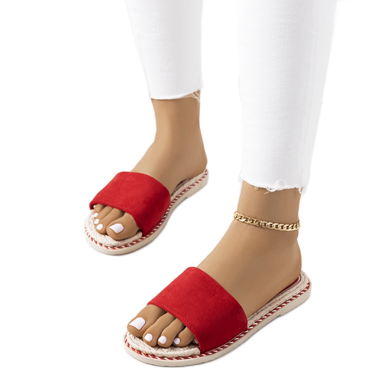 Papuci roșii de damă Staton roșu Papuci roșii de damă Staton roșu