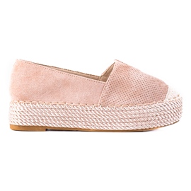 SHELOVET Espadrile din piele intoarsa bej SHELOVET Espadrile din piele intoarsa bej