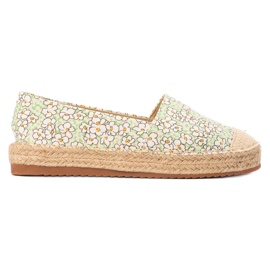SHELOVET Espadrile pentru femei multicolor verde