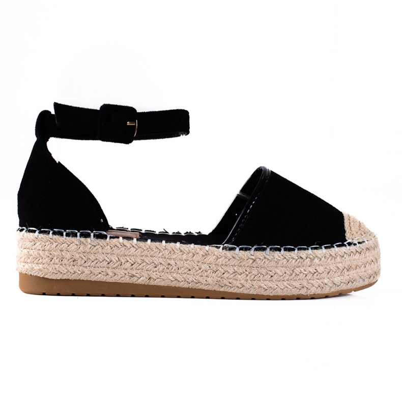 SHELOVET Espadrile negre pe platformă negru SHELOVET Espadrile negre pe platformă negru