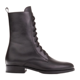 Marco Shoes Ghete clasice cu toc mic negru