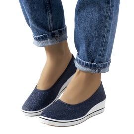 Adidași cu pană bleumarin Friis albastru