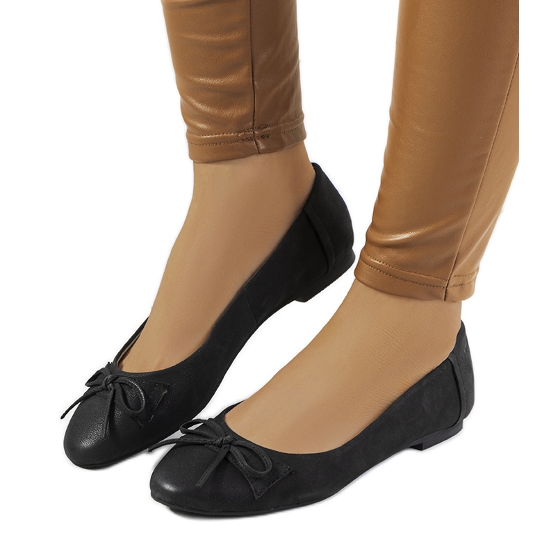 Balerini negri mat cu fundita Morgana negru