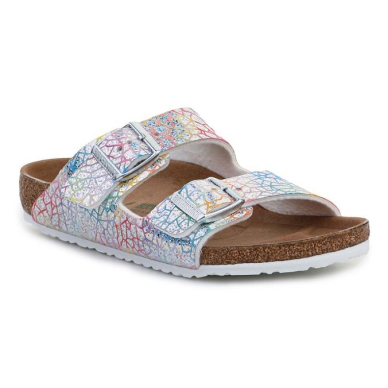 Șlapi Birkenstock Arizona Kids Flashy Hologram Silver 1022173 multicolor