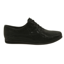 Pantofi negri Angello Pantofi pentru femei legați în polka Dots 303 negru
