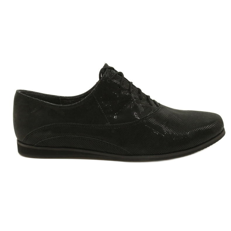 Pantofi negri Angello Pantofi pentru femei legați în polka Dots 303 negru