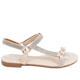 Sandale dama Azza Beige bej argint
