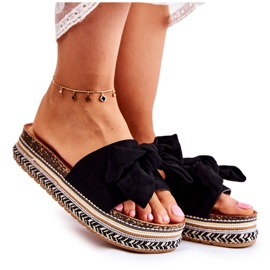 PG1 Papuci de damă pe o platformă masivă cu fundă Macardi negru PG1 Papuci de damă pe o platformă masivă cu fundă Macardi negru