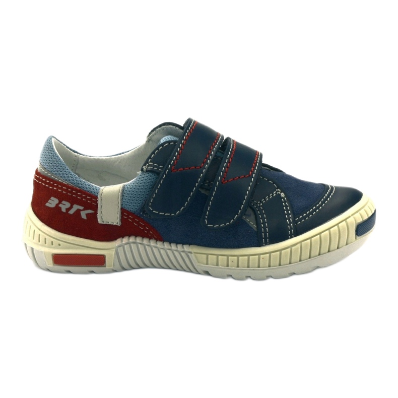 Pantofi pentru baieti cu Velcro Bartek 85585 bleumarin roșu albastru marin albastru