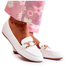 PG1 Mocasini Cu Decor Alb Millario PG1 Mocasini Cu Decor Alb Millario