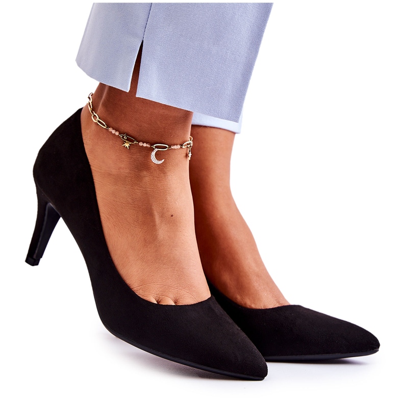 PG1 Tocuri clasice din piele intoarsa Theira neagra negru