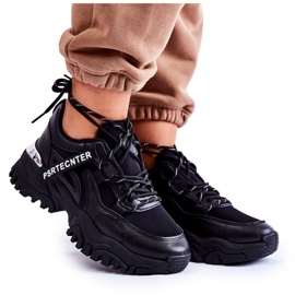 PS1 Pantofi de damă pantofi sport negri Sheron negru
