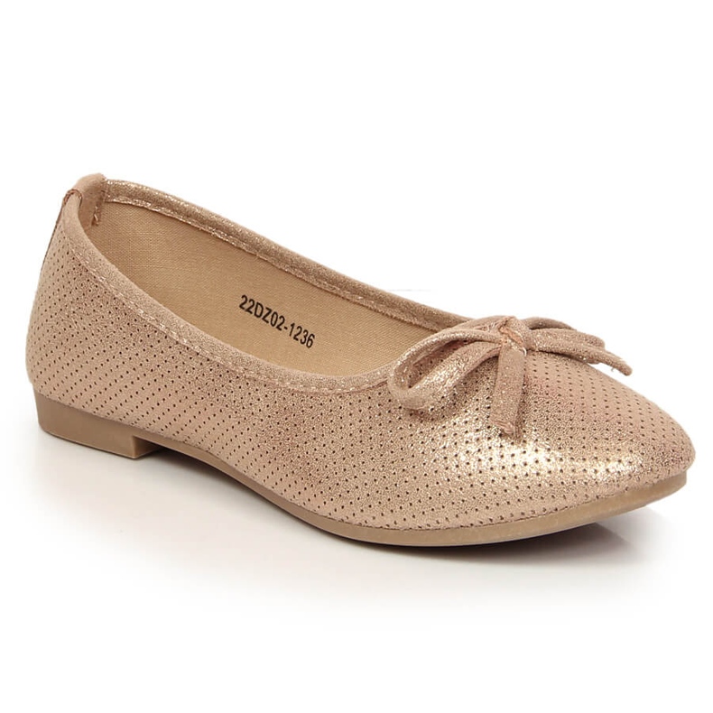 Balerini pentru fete cu fundita roz eVento de aur Balerini pentru fete cu fundita roz eVento de aur