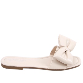 Papuci Mili Beige cu fundita bej Papuci Mili Beige cu fundita bej