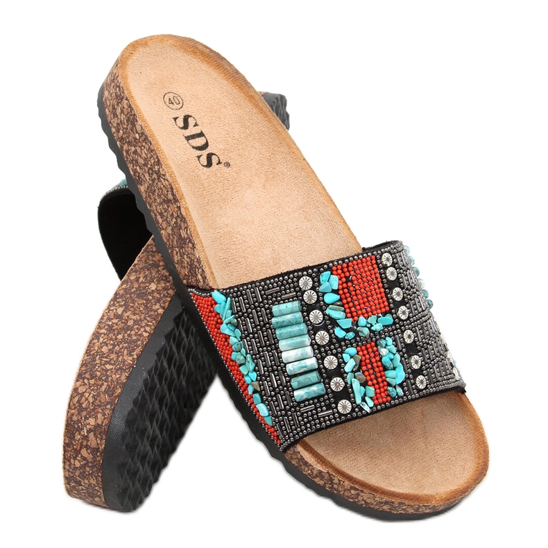 Taida Papuci din plută neagră negru