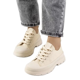 Adidași bej cu talpă Beat groasă Adidași bej cu talpă Beat groasă