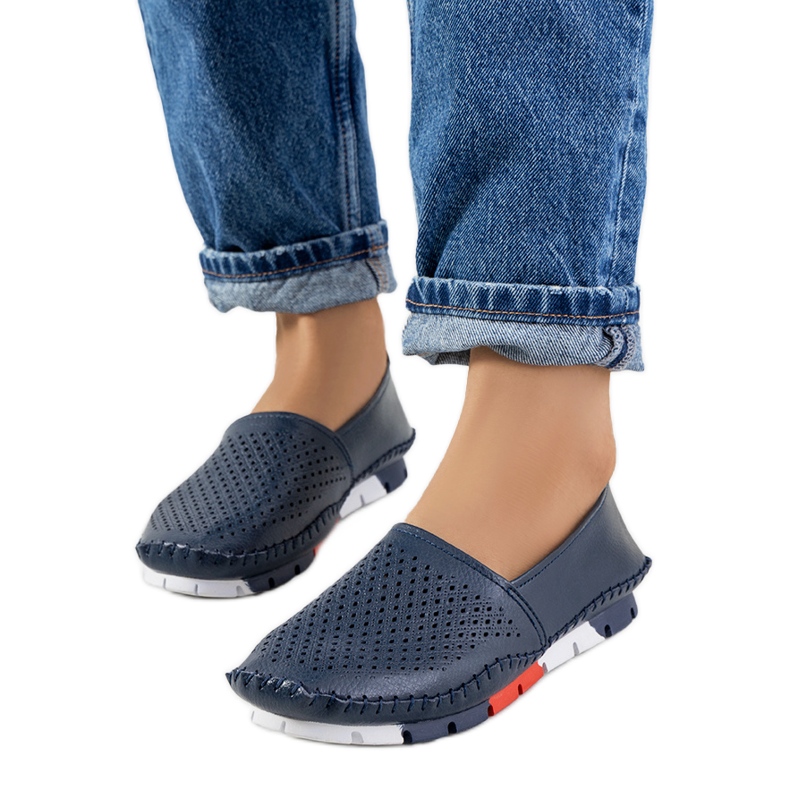 Mocasini Piron bleumarin albastru marin