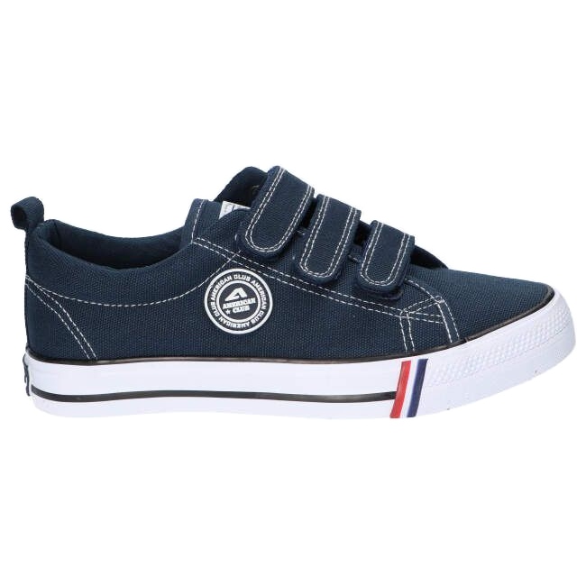 Adidasi American Club LH59 / 22 bleumarin cu velcro albastru