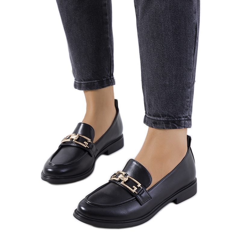 Mocasini Neder de dama de culoare neagra negru Mocasini Neder de dama de culoare neagra negru