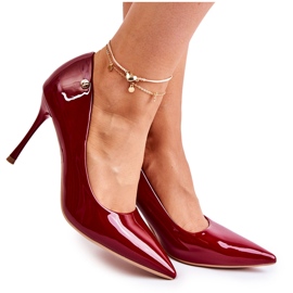 Vinceza Stilettos Clasic Roșu Lăcuit Lerisa roşu