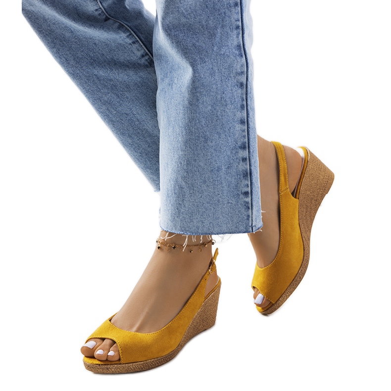 Espadrile galbene pe panele Alpat