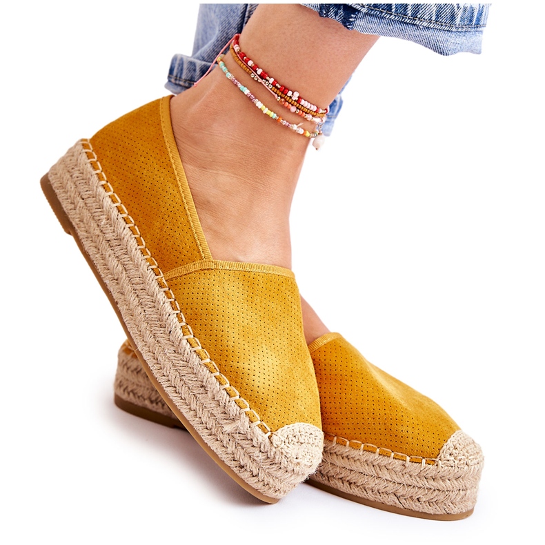 PG1 Espadrile de damă pe platforma galbenă Marise PG1 Espadrile de damă pe platforma galbenă Marise