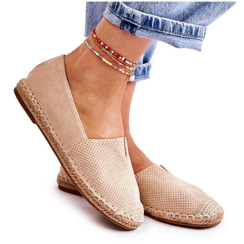 PG1 Espadrile din piele intoarsa pentru dama Bej Corry