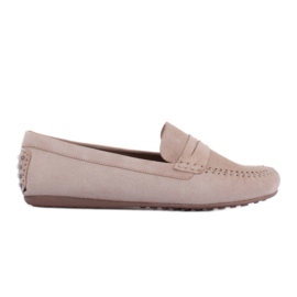 Marco Shoes Mocasini clasici din piele intoarsa moale bej Marco Shoes Mocasini clasici din piele intoarsa moale bej