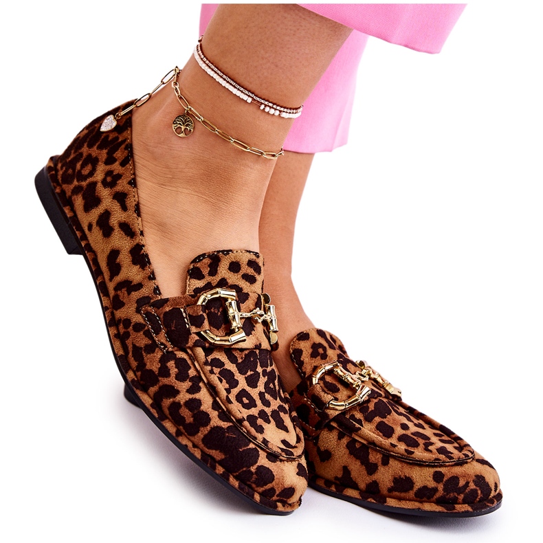 WS1 Mocasini de dama din piele intoarsa maro si negru Coriso