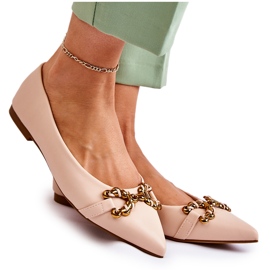 WS1 Balerini De Damă În Spitz Cu Ornament Bej Carlos