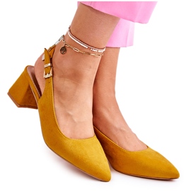 WS1 Pompe din piele intoarsa in galben Spitz Ashley WS1 Pompe din piele intoarsa in galben Spitz Ashley
