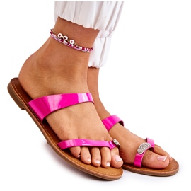 WS1 Flip-flops de damă lăcuți fucsia Jimena roz