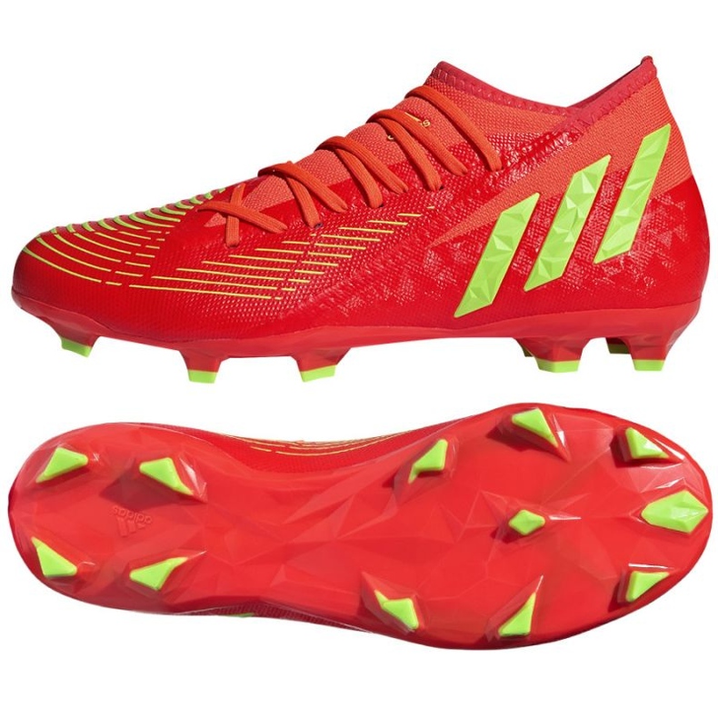 Pantofi Adidas Predator Edge.3 Fg M GW1005 roșu portocale si rosii